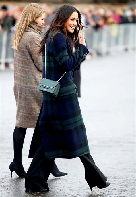 Meghan Markle in a Burberry Coat, Strathbury Bag